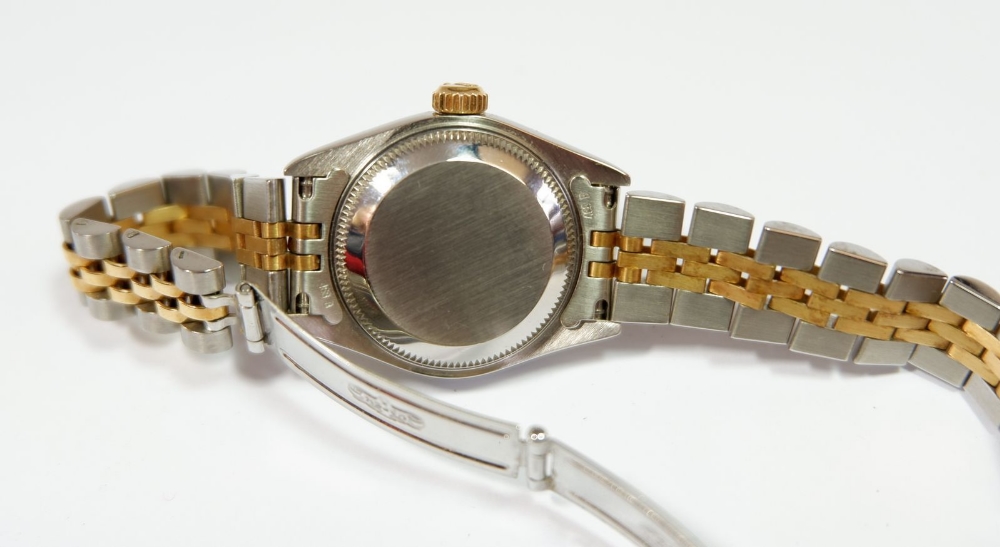 A Rolex ladies Oyster Datejust gold and stainless steel wrist watch "Superlative Chromometer" with - Image 3 of 3