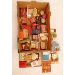 A box of vintage Lundby dolls house furniture - many in original packaging