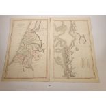 Two maps by C Smith of Palestine and Libya, 1809 - unframed