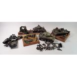 A collection of kit made model tanks