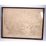An antique map published by Laurie & Whittle, 67 x49cm