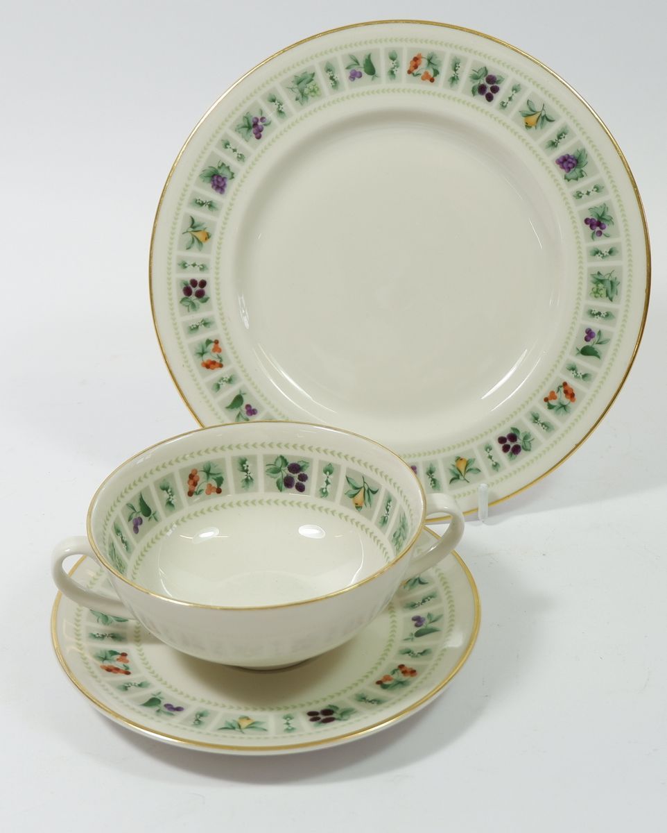 A Royal Doulton Tapestry dinner service comprising six dinner plates, six side plates, six tea