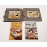 Two Little Tots vintage story record sets and two Ladybird Motor Car books