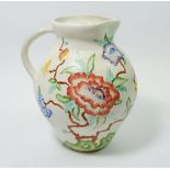 A Wood & Son's 1930s floral jug, 22cm