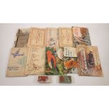 A Leominster Directory and a quantity of cigarette and trade cards, some in albums