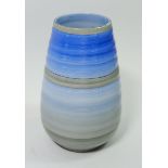 A Shelley blue Art Deco Harmony Ware vase, 19cm