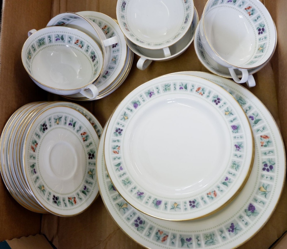 A Royal Doulton Tapestry dinner service comprising six dinner plates, six side plates, six tea - Image 2 of 2