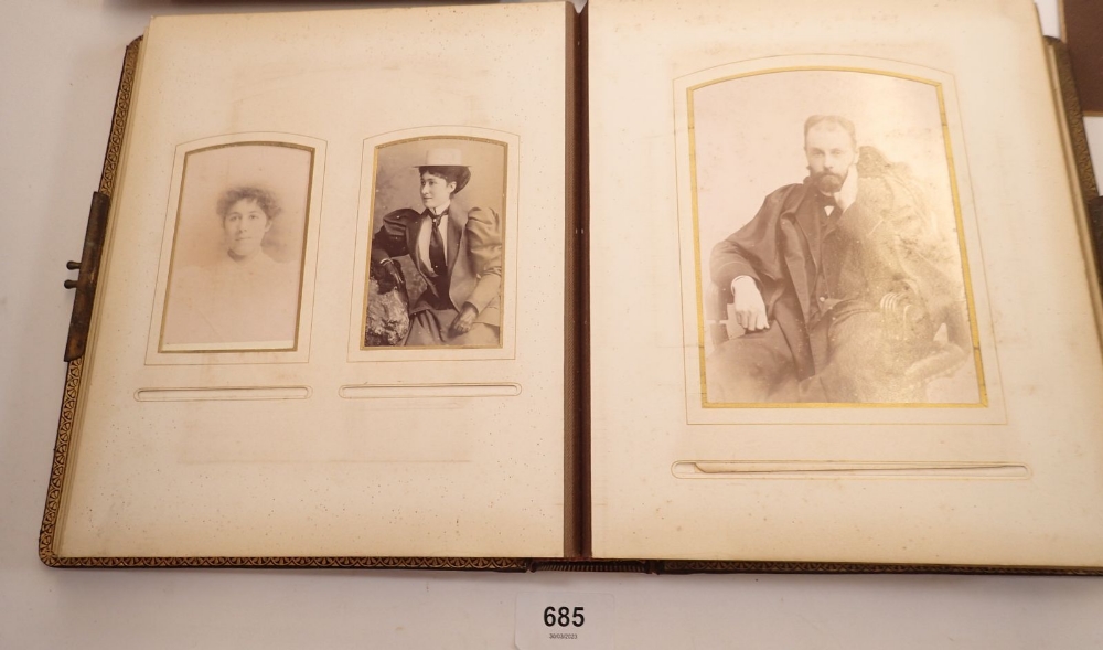 Two Victorian photograph albums, 24cm - Image 2 of 3