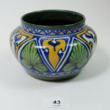 A Liberty's Dutch Art Nouveau pottery bowl in style of Gouda, 9cm tall