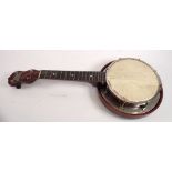 A George Formby banjolele, cased