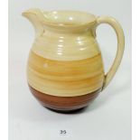 A Shelley brown Art Deco Harmony Ware jug, 17cm