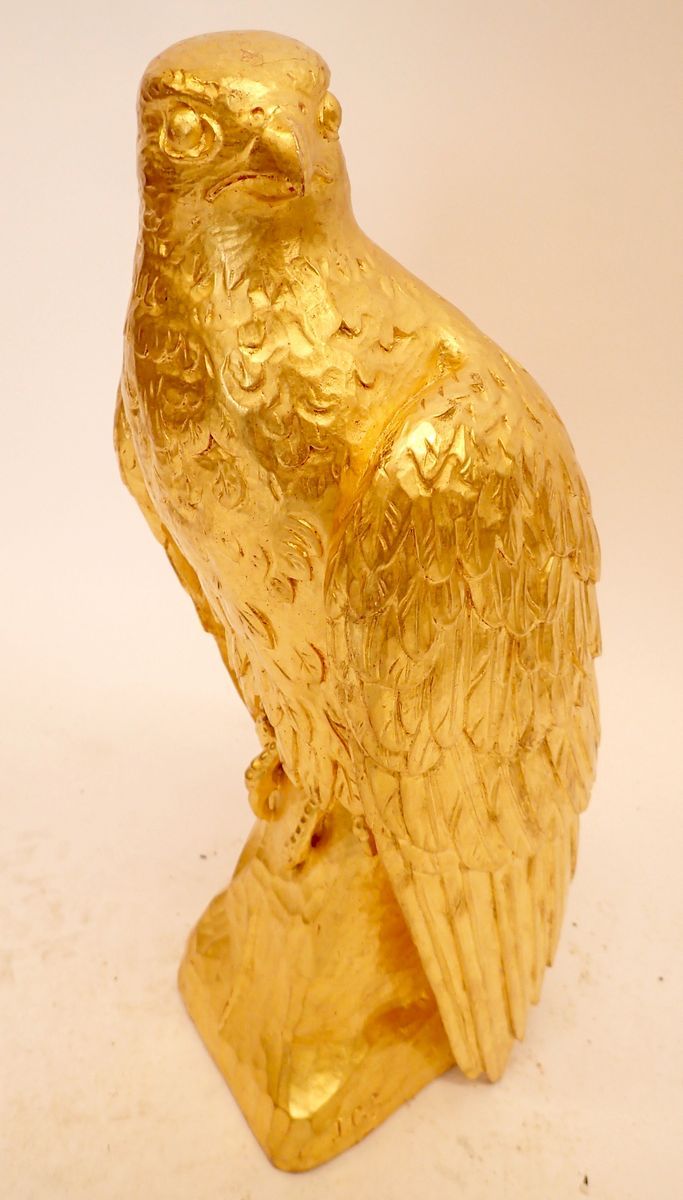 A large carved gilt wood eagle, 50cm