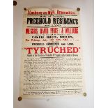Two Wilson & Brown Ross on Wye Property Sale posters for - Yew Tree House 1933 and Tyruched 1913