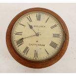 A mahogany dial clock by Bullock of Chippenham