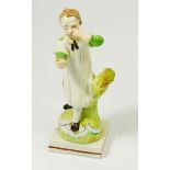 A Victorian Pearlware Staffordshire figure of a boy crying, 21cm