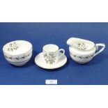 A Royal Worcester 'Bernina' coffee set comprising: fifteen cups and eighteen saucers, milk and sugar