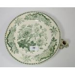 A Victorian green printed Late Spode warming plate