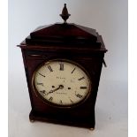 A Regency mahogany bracket clock by Boxell of Brighton - damaged, 51cm high