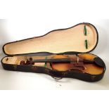 A Viola with two piece 15 1/2 " back - cased