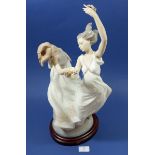 A Lladro figure 'Dance of the Nymphs' No 01844 on wooden base - boxed
