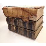 Three Victorian Family bibles - some in poor condition