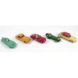 Two Dinky racing cars including Connaught 236 and Sunbeam Alpine 107 and a Corgi Vanwall plus a