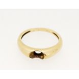 An 18 carat gold ring - stone missing, 2.6g, size J
