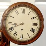 A 19th century mahogany dial clock with movement by W & H with recent service receipt, 10 inch dial