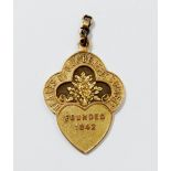 A Heart of Oaks 9 carat gold medallion, 9.5g