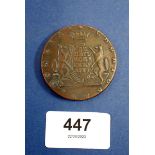 Russia - Siberia: copper 10 kopecks 1799 KM obv: crown monogramed with wreath, rev: date within