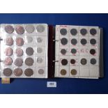 Two coin albums including: world coinage 19th and 20th century with examples: Australia, Canada,