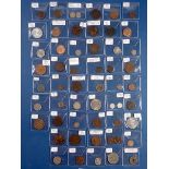 A quantity of GB and world coins and tokens, some silver