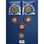 Three silver proof coins in prevention cases ref: Malta 25 years anniversary of independence 1989
