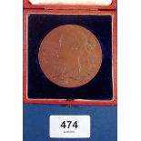 A Victoria: Diamond Jubilee 1897 commemorative medal, 56mm diameter, bronze in presentation case -