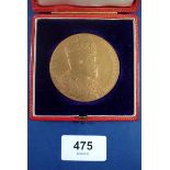 An Edward VII Coronation 1902 commemorative medal, 56mm diameter, bronze in presentation case -