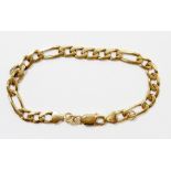A 9 carat gold curb link bracelet, 15g