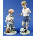 Two Lladro figures, 05401 'My Best Friend' boxed and 06198 'Soccer Practice' boxed