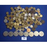 A tub of pre-decimal and decimal coinage approx 1.4 kilo's including: coronation crown 1953,