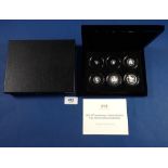 Silver proof coin set supplied Harrington & Byrne in presentation case and certificate, ref: Tristan