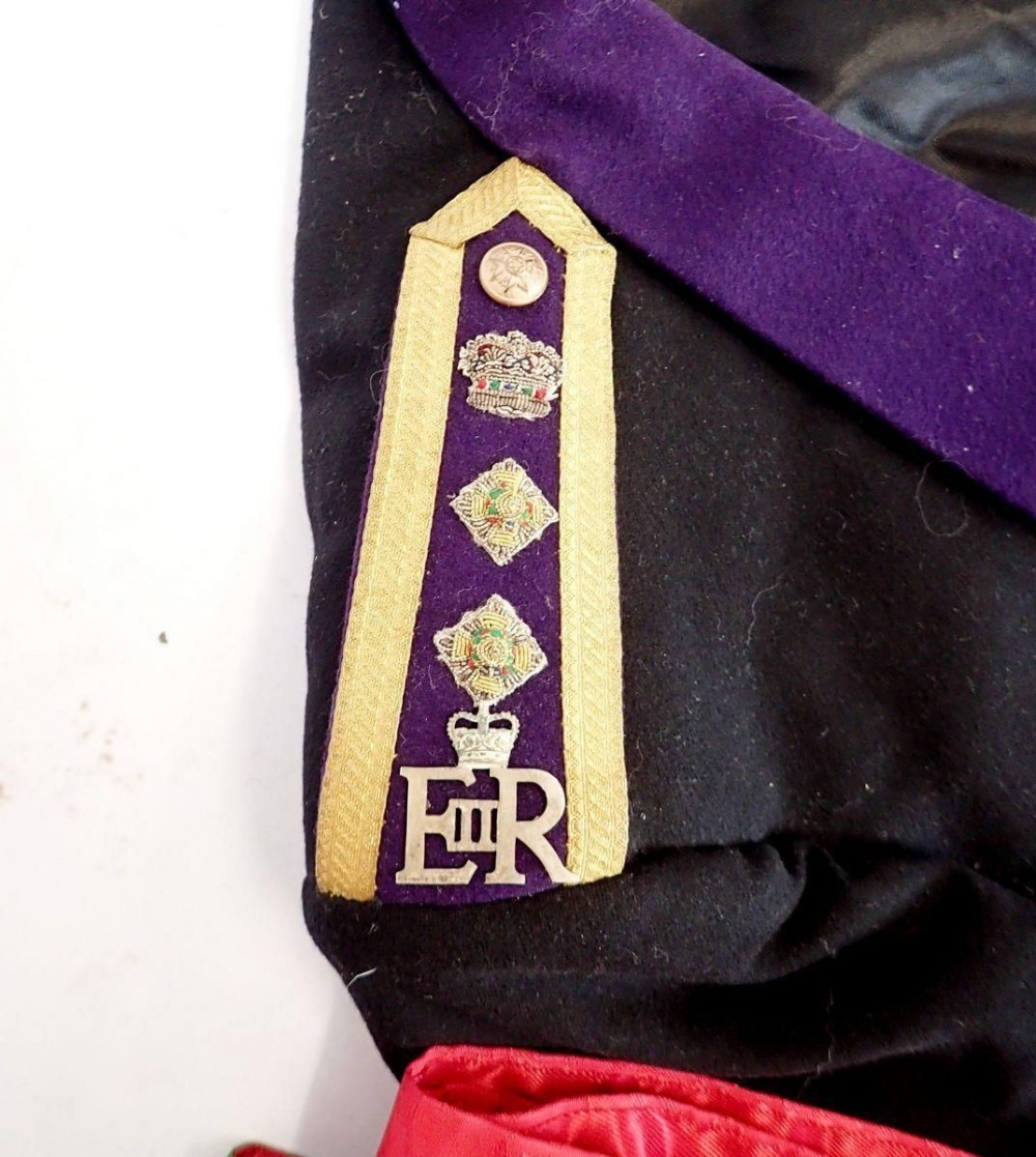 A Queen Elizabeth II military Chaplin's uniform with jacket, sash, vest, trousers etc. - Image 2 of 2