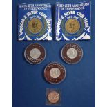 Three silver proof coins in prevention cases ref: Malta 25 years anniversary of independence 1989