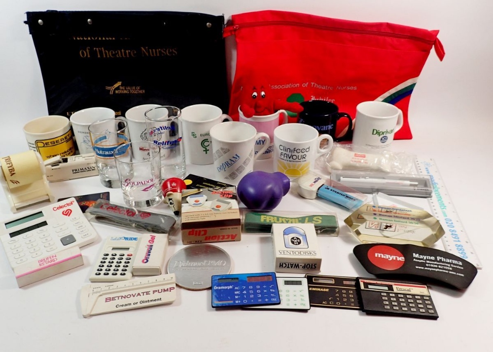 A box of advertising and promotional items relating to medical and pharmaceutical supplies including - Image 2 of 3