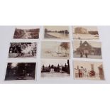 A group of real photo postcards street scenes including Dorchester Ales Pub, Isle of Wight (9)