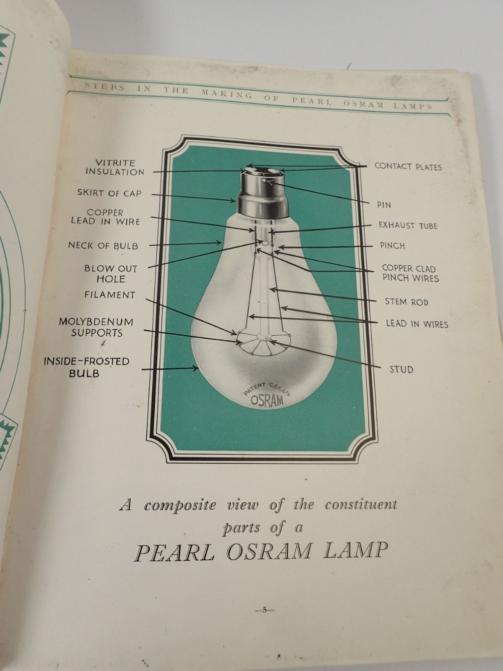 A 1922 Osram Lamps advertising booklet on the making of lamps with pictures and cut outs and - Image 3 of 3