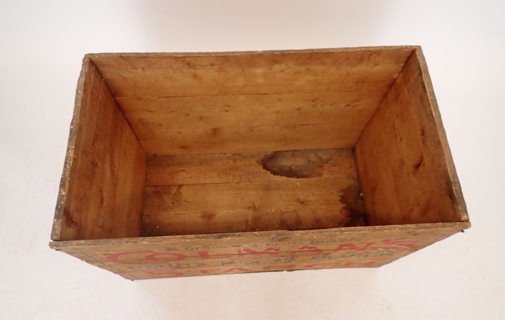An early 20th century wooden crate for Colman's Starch, Penny Boxes 72 x 41 x 52cm - Image 3 of 3