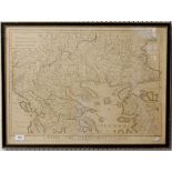 An 18th century Mediterranean map, publish 12th May 1794 by Laurie & Whittle 49x67cm
