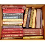 A box of various Folio Society books