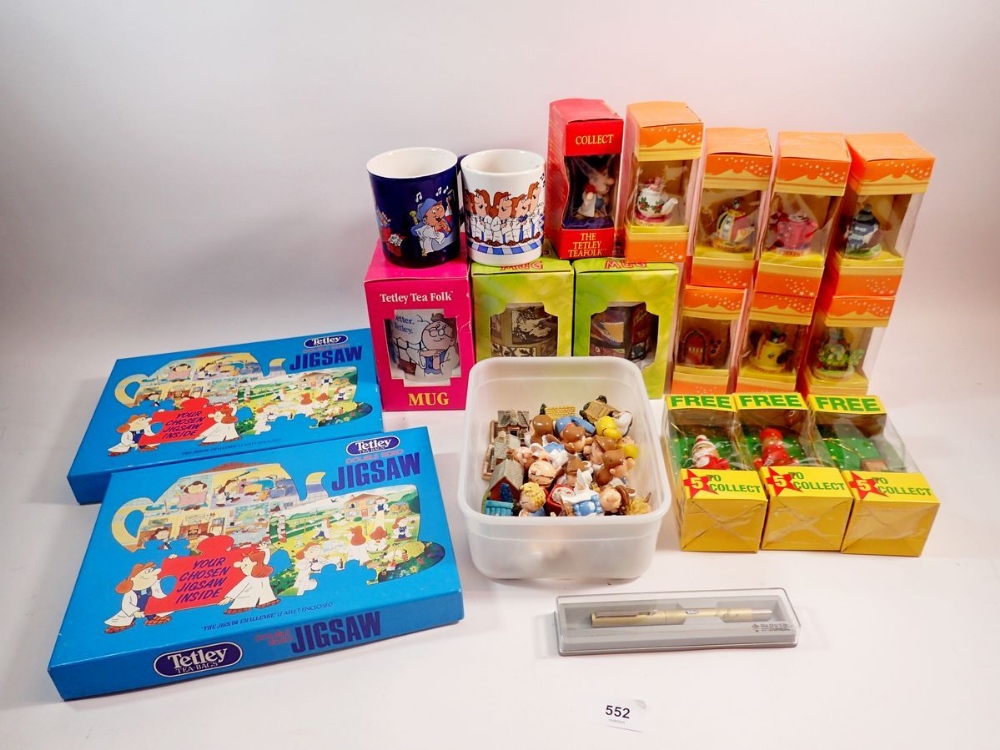 A box of advertising and promotional items relating to Tetley tea - Image 2 of 8