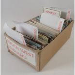 A shoebox of South West GB postcards including Cornwall (90), Devon(250 approx.), Dorset (150+),