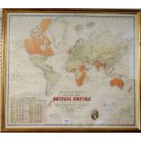 A later copy of The Howard Vincent map of the British Empire 1924, 64 x 56cm